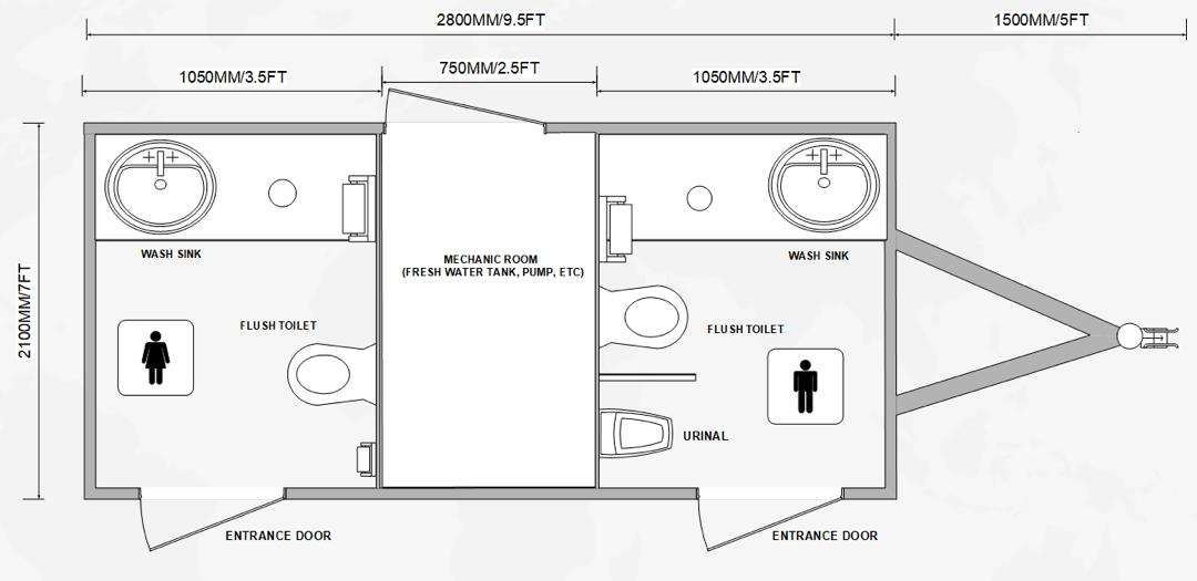 2 stall floor