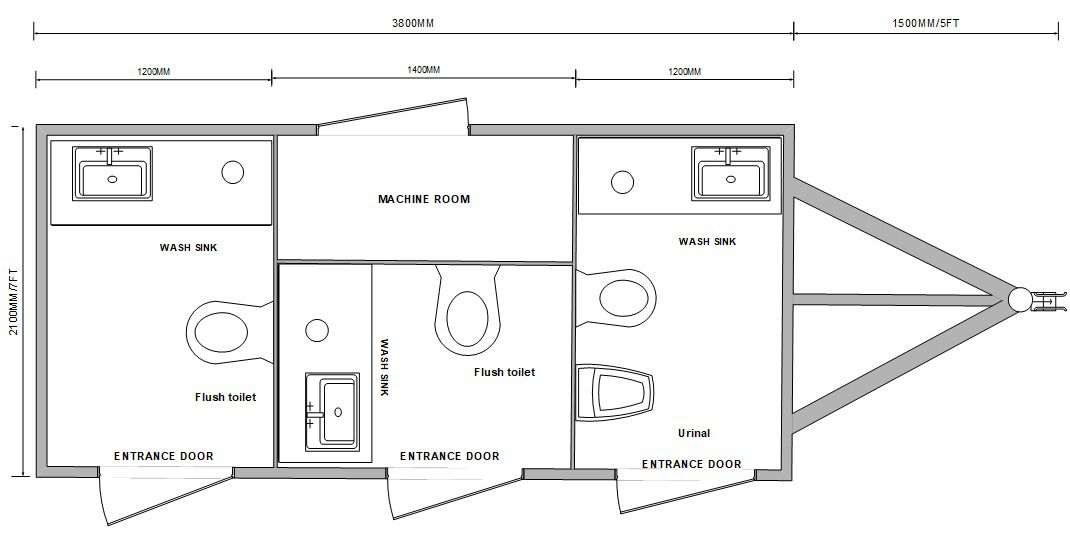 3 stall floor